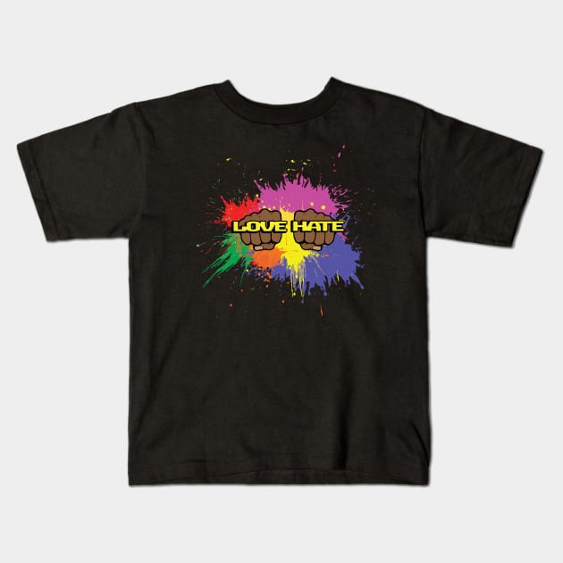 Love Hate Rings Kids T-Shirt by Ebony T-shirts